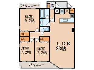 ヒルズ春山の物件間取画像